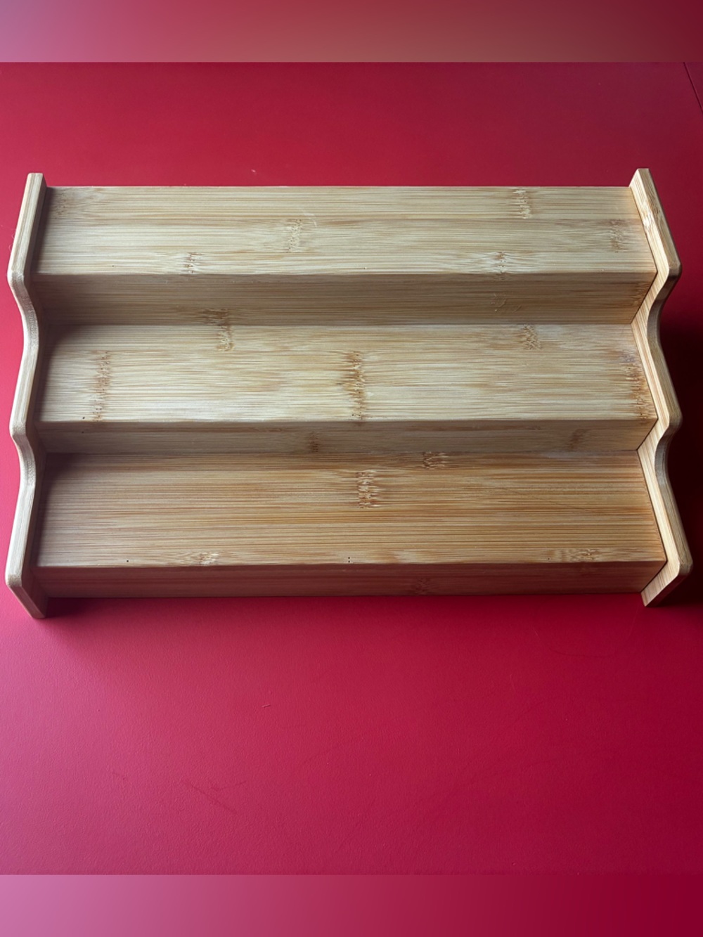 Natural Bamboo Finish Shelf/Display